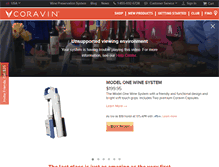 Tablet Screenshot of coravin.com